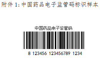 中國藥品電子監(jiān)管碼標(biāo)識樣本