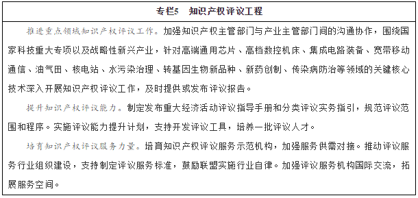 專欄5　知識產(chǎn)權(quán)評議工程